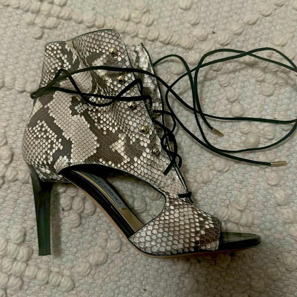 RARE Jimmy Choo exotic Snake Skin High Heels